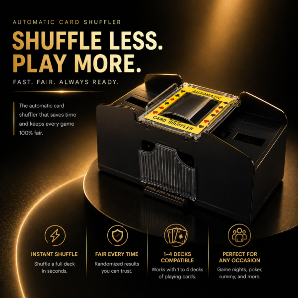 Automatic Card Shuffler – Fast & Fair Deck Mixing