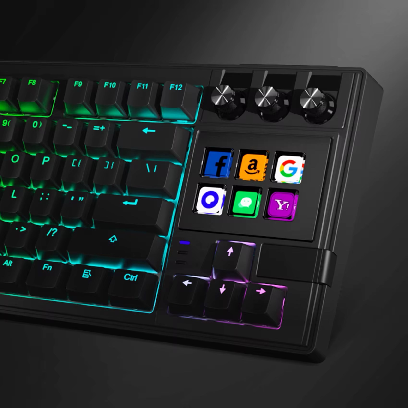 img_3950 Smart RGB Mechanical Keyboard – Programmable Knobs & Shortcut Display Keys - Image 1