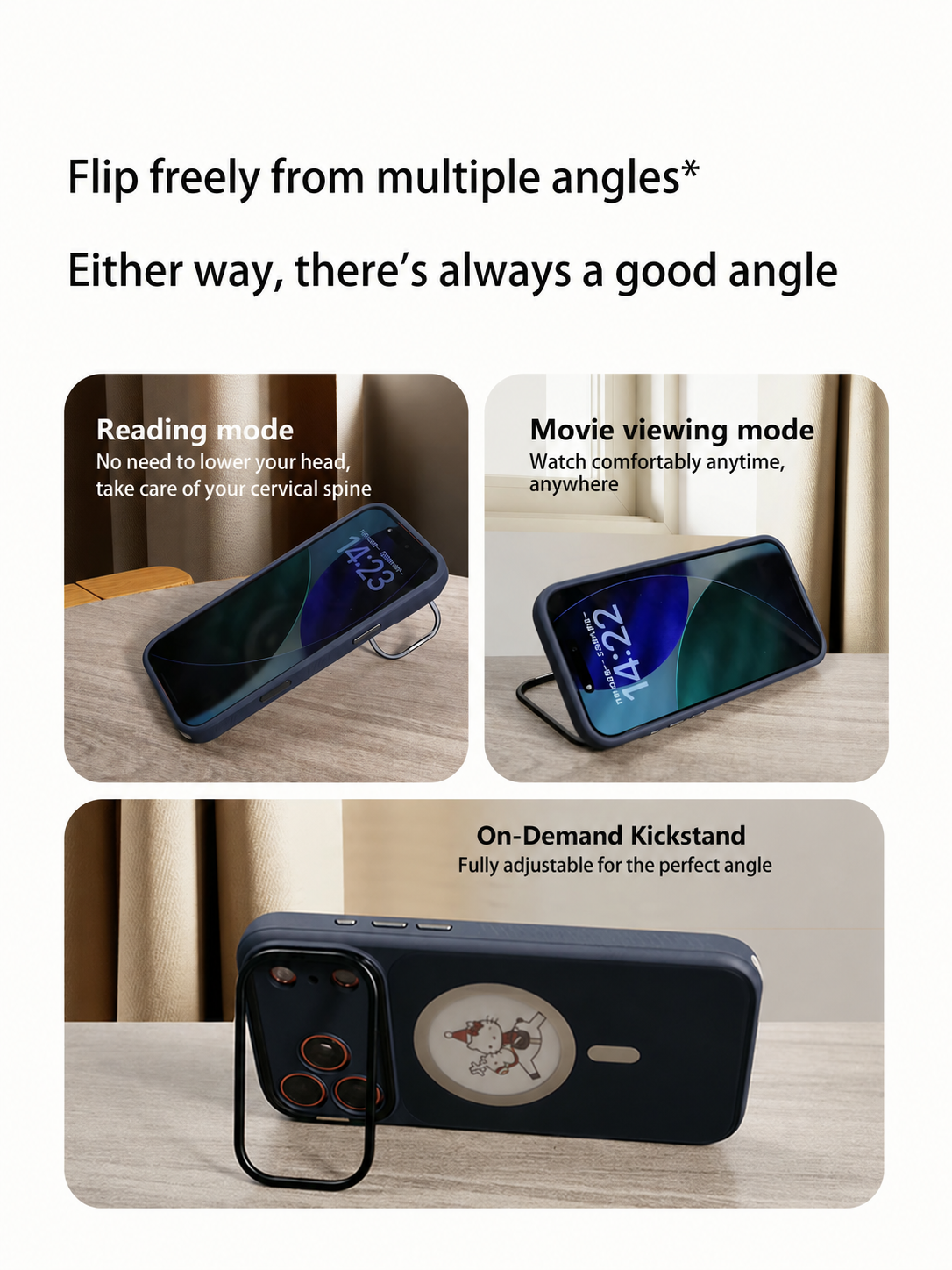 Adjustable integrated kickstand