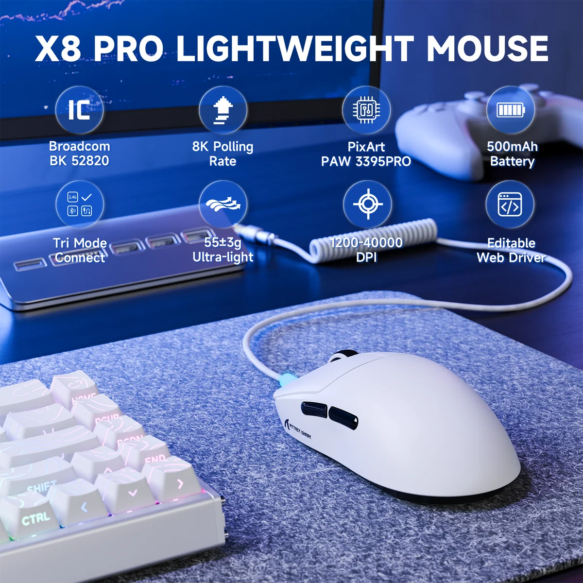 ATTACK SHARK X8 PRO performance overview